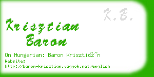 krisztian baron business card